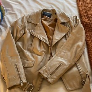 Scotch and soda leather jacket - beige